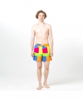 Multicolored Blocks Fun In The Sun Shorts