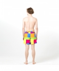 Multicolored Blocks Fun In The Sun Shorts