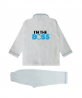 White Boss Baby Personalised Initial Nightsuit
