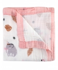 Baby Moo Flamingo Pink Bamboo Blanket