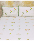 Bed Set- I am going to the circus- Peach - King Bed(Flat)