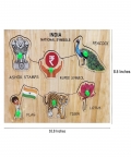  India National Symbols Name & Shape Cutting Puzzles Toy