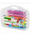 Fine Tip Coloring 12 Colours Marker & Brush Pen Set