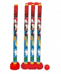 Plastic Cricket Set- Four Wicket, Ball & Bat -Mickey Mouse