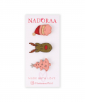 Nadoraa `Tis Christmas Green Clip Set- Pack Of 3
