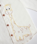 Frosty Giraffe Embroidered Formal Shirt