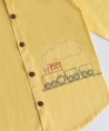 Chuk Chuk Embroidered Formal Shirt - Yellow