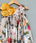 Floral Dress With Handmade Flowers