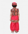 Embroidered Sleeveless Kedia Dhoti set-Pink