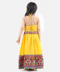 Bandhani halter neck Chaniya Choli -Yellow