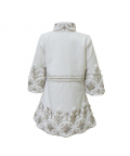 Ivory Embellished Warm Overcoat Dress