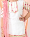Off White Muslin Top With Sharara