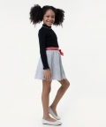 One Friday Silver Sequins Skirt For Kids Girls