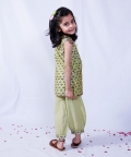 Chanderi Angrakha Suit Set For Girls 