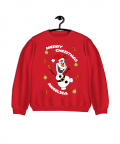 Personalised Dancing Snowman Red Sweatshirt