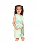 Ripple Vest with matching Planet First Shorts Set, Aqua Blue