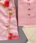 Pink Floral Nehru Jacket Set