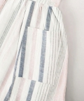Pink & Grey Stripe 100% Organic Sleeveless Nightdress