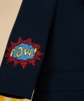 Piping Avengers Blazer Large Motifs Embroidered