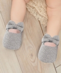 Pretty Bow Grey Booties