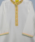 Kurta With 3 Different Color On CollarAnd Pant