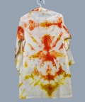 Tie&Dye Kurta With Orange Lace And Off White Pant