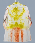 Tie&Dye Kurta With Pearl Button And Off White Pant
