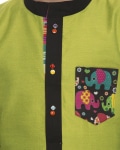 Lime Green with Elephant Pocket