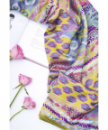 Lime African Print Multi Colour Silkmul Full Width Scarf