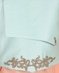 Embroidered Aysmetrical Jacket With Kurta And Dhoti