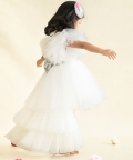 White Unicorn High Low Gown