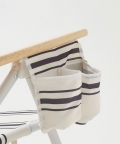 Teal Color Stripes Print Deluxe Beach Chair Casa