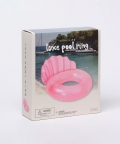 Inflatable Luxe Pool Ring Shell Bubblegum