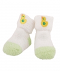 Baby Moo Duck Striped Green 2 Pk Socks