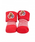 Baby Moo Striped Red 2 Pk Socks