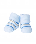 Baby Moo Elephant & Striped Blue 2 Pk Socks
