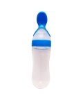 Blue 90 Ml Squeeze Bottle Feeder With Dispensing Spoon