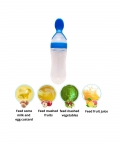 Blue 90 Ml Squeeze Bottle Feeder With Dispensing Spoon