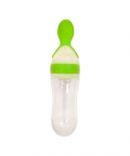 Green 90 Ml Squeeze Bottle Feeder With Dispensing Spoon