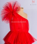 Scarlet Layered Fluff Gown