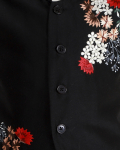 Embroidered Jacket With Plain Kurta & Churidar