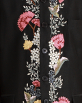 Black Jacket With Embroidery Along With Pants