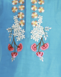 Cotton Silk Embroidered Kurta & Churidar