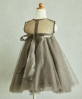 Hand Embroidered With Silk Organza Back Bow-Tie Dress