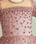 Hand Embroidered Fabric Balls Organza Dress