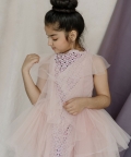 Hand Embroidered Ruffled And Frilled Dress