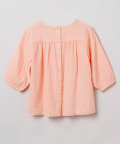 Peach Cotton Top With Tonel Cotton Thread Embroidery