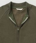 Olive Green Cotton Fleece Jacket Lightweight Fleece