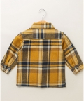 Yellow Mustard Checks Cotton Flannel Long Sleeve Shirt