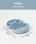 Miniware Silifold Foldable Suction base Plate Chicory Blue